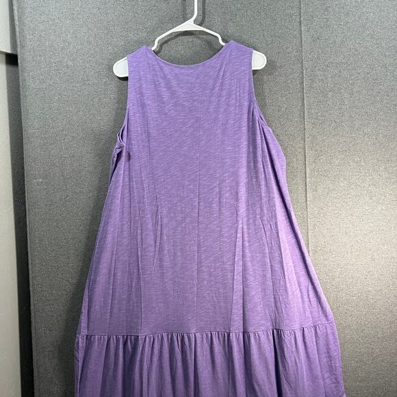 Canyon Retreat Petite Sierra Knit Tiered Tank Maxi Dress Soft Arethust Size XLP - Picture 12 of 12